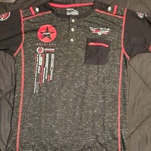 Black and Red Graphic Short Sleeve Tee